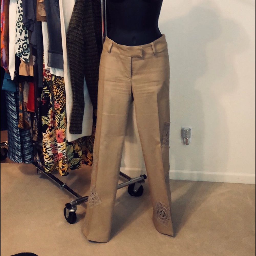 Trousers w/ Lace Design - HAUTE COUTURE VINTAGE